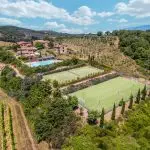 Beautiful 85-hectare (210 acres) estate for sale with three hamlets used as Agriturismo, Chianti vineyard and olive grove. Multiple letting units