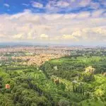 View of Florence from the terrace of this Luxury property for sale