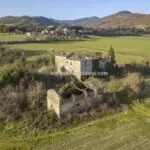 Aerial view of fixer upper in Umbria Italy