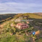 Panoramic view of hilltop Tuscan home