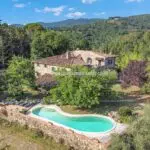 View of Greve in Chianti Tuscany farmhouse property for sale