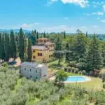View of lovely prestige villa home in Tuscany