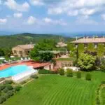 View of Siena Tuscany farm estate and holiday accommodation