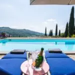 Swimming pool view of Umbria estate for sale
