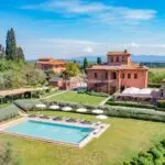 View of Tuscan Leopoldina boutique hotel villa for sale
