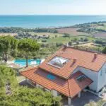 View of villa, swimming pool and sea views Pesaro Marche