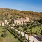 Aerial view of Luxury Tuscan villa