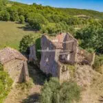 Aerial view of Italian fixer upper home