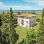 View of Tuscan period villa